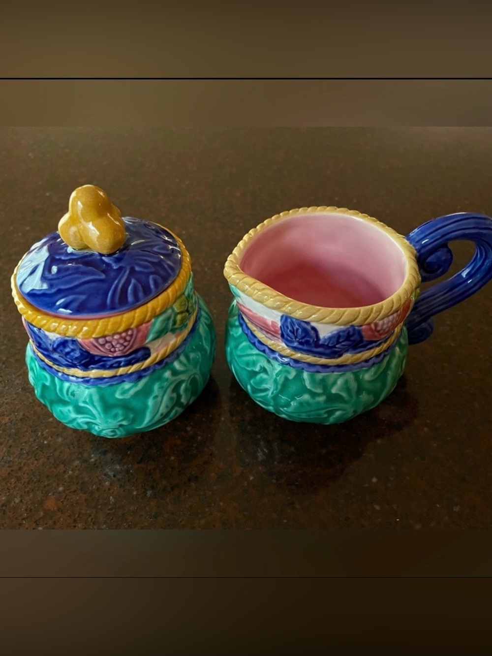 Fitz and Floyd Vintage Rare 1995 Sugar & Creamer Set Excellent Shape